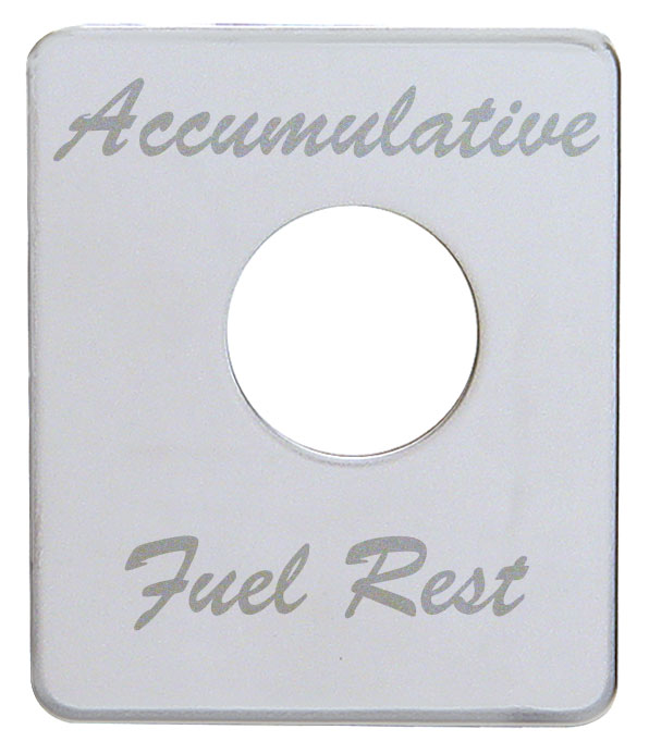 Stainless Steel Peterbilt Switch Plate - Accumulative Fuel Rest