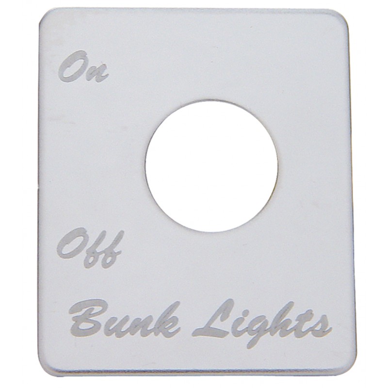 Stainless Steel Peterbilt Switch Plate - Bunk Light