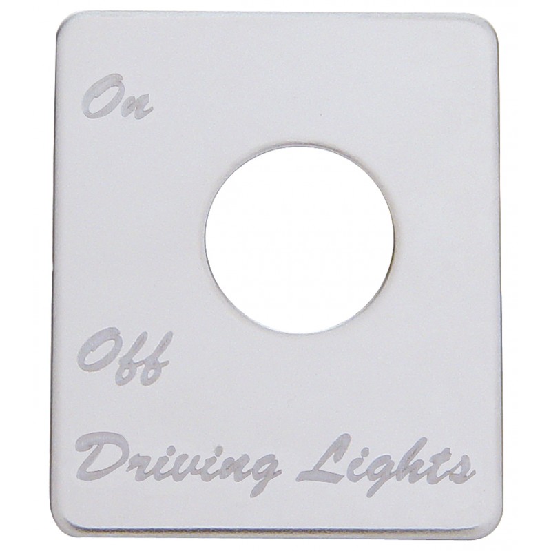 Stainless Steel Peterbilt Switch Plate - Driving Lights
