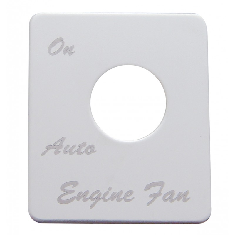 Stainless Steel Peterbilt Switch Plate - Engine Fan