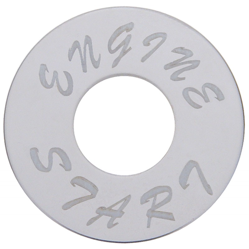 Stainless Steel Peterbilt Switch Plate - Engine Start (Round)