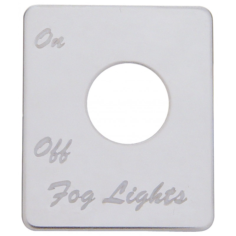 Stainless Steel Peterbilt Switch Plate - Fog Light
