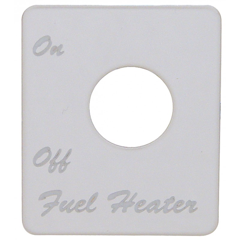 Stainless Steel Peterbilt Switch Plate - Fuel Heater