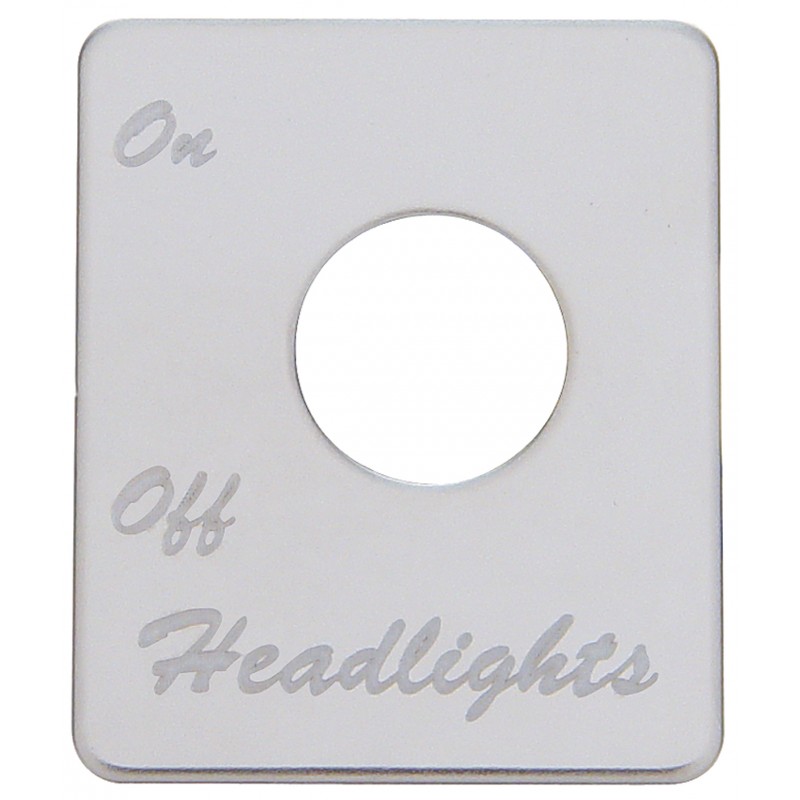 Stainless Steel Peterbilt Switch Plate - Headlight