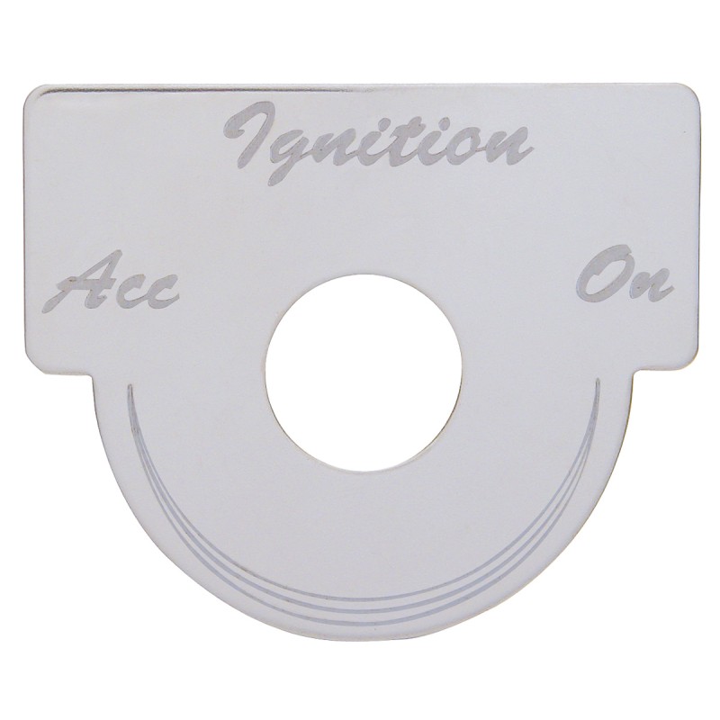Stainless Steel Peterbilt Switch Plate - Ignition