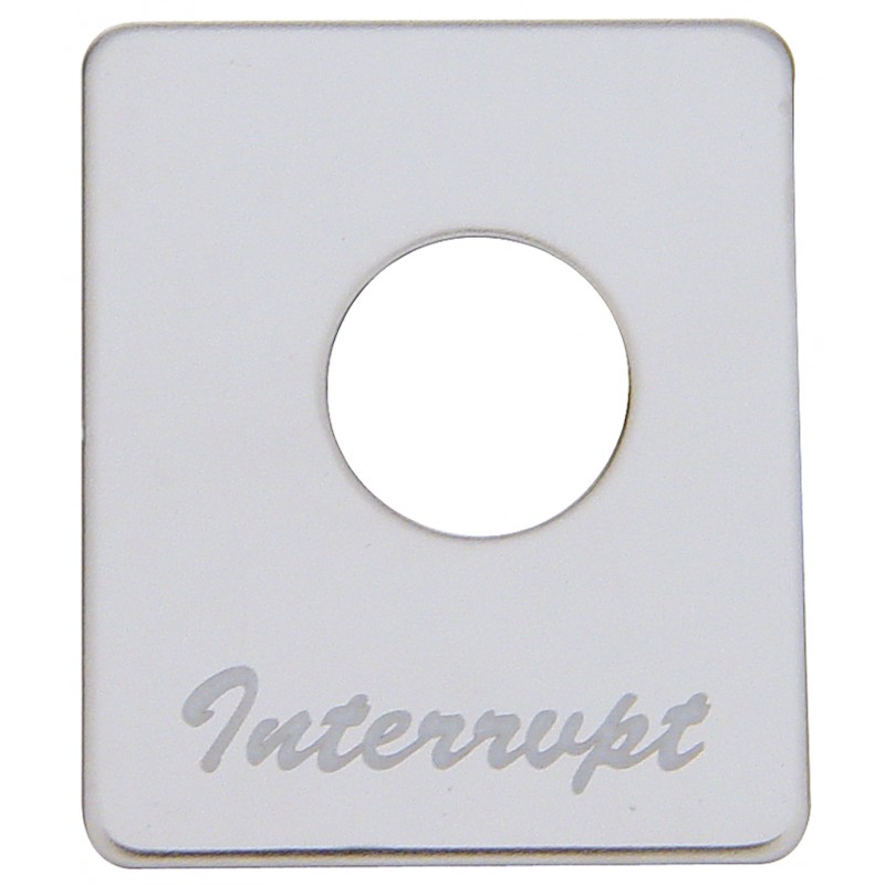 Stainless Steel Peterbilt Switch Plate - Interrupt