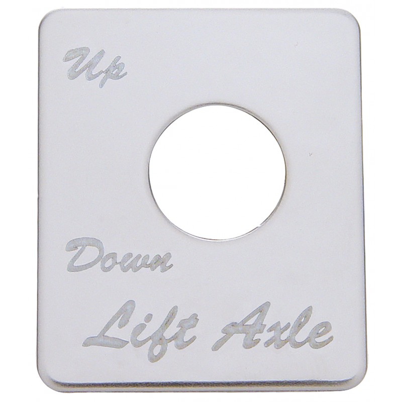 Stainless Steel Peterbilt Switch Plate - Lift Axle (Up/Down)