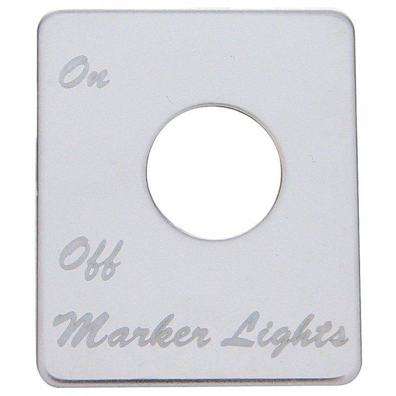 Stainless Steel Peterbilt Switch Plate - Marker Light