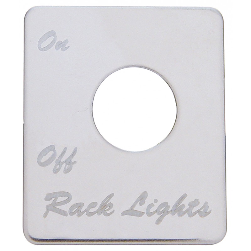 Stainless Steel Peterbilt Switch Plate - Rack Light