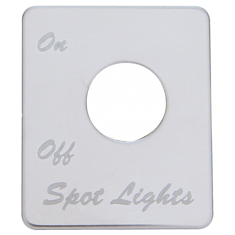 Stainless Steel Peterbilt Switch Plate - Spot Light