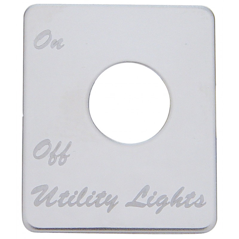 Stainless Steel Peterbilt Switch Plate - Utility Light