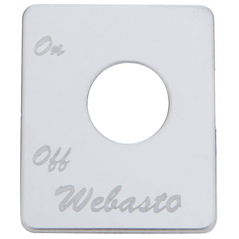 Stainless Steel Peterbilt Switch Plate - Webasto Engine Heater