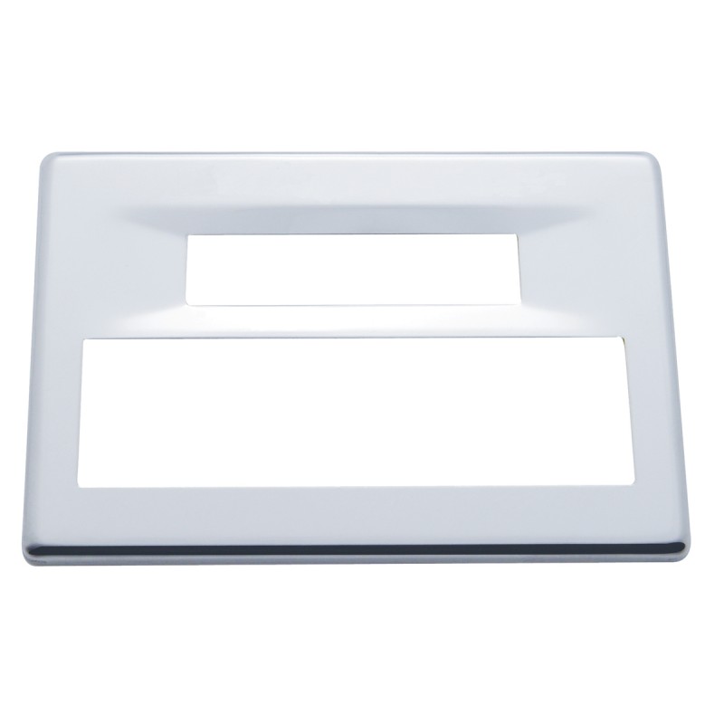 Stainless Steel Peterbilt/Kenworth Digital Message Center Cover - Plain