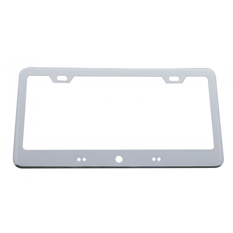 Chrome License Frame With Led Light Strips Cutout