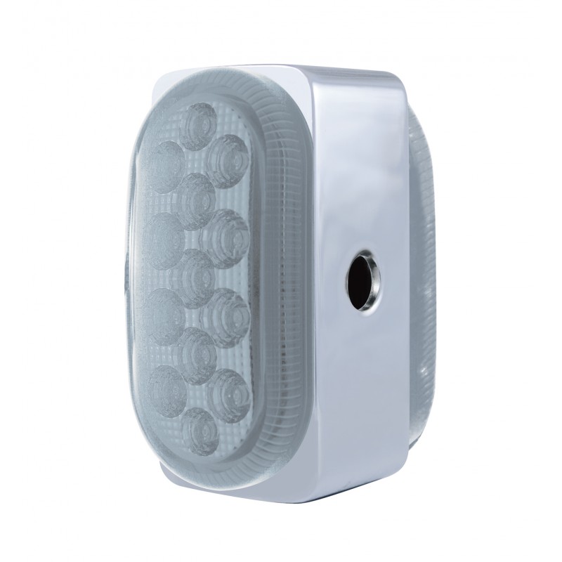 13 Amber/13 Red Led Dual Function Light Bracket - Clear/Clear Lens