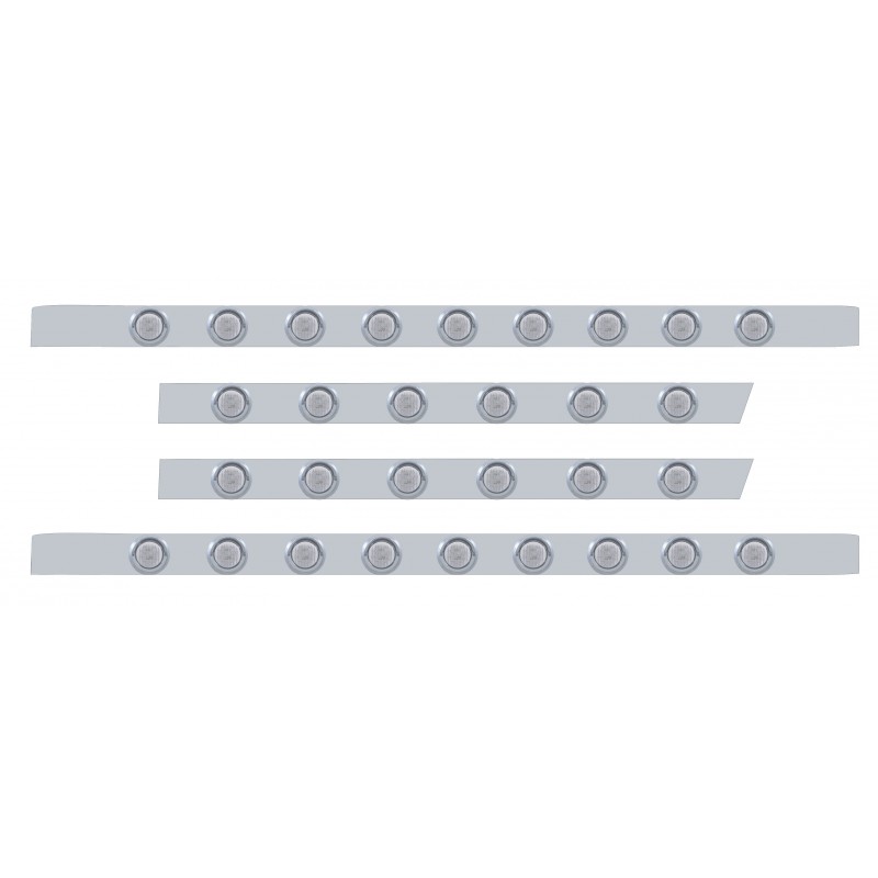 S.S. Peterbilt63" Sleeper Light Panel With Thirty 9 Amber Led 2" Light With Visor-Clear Lens