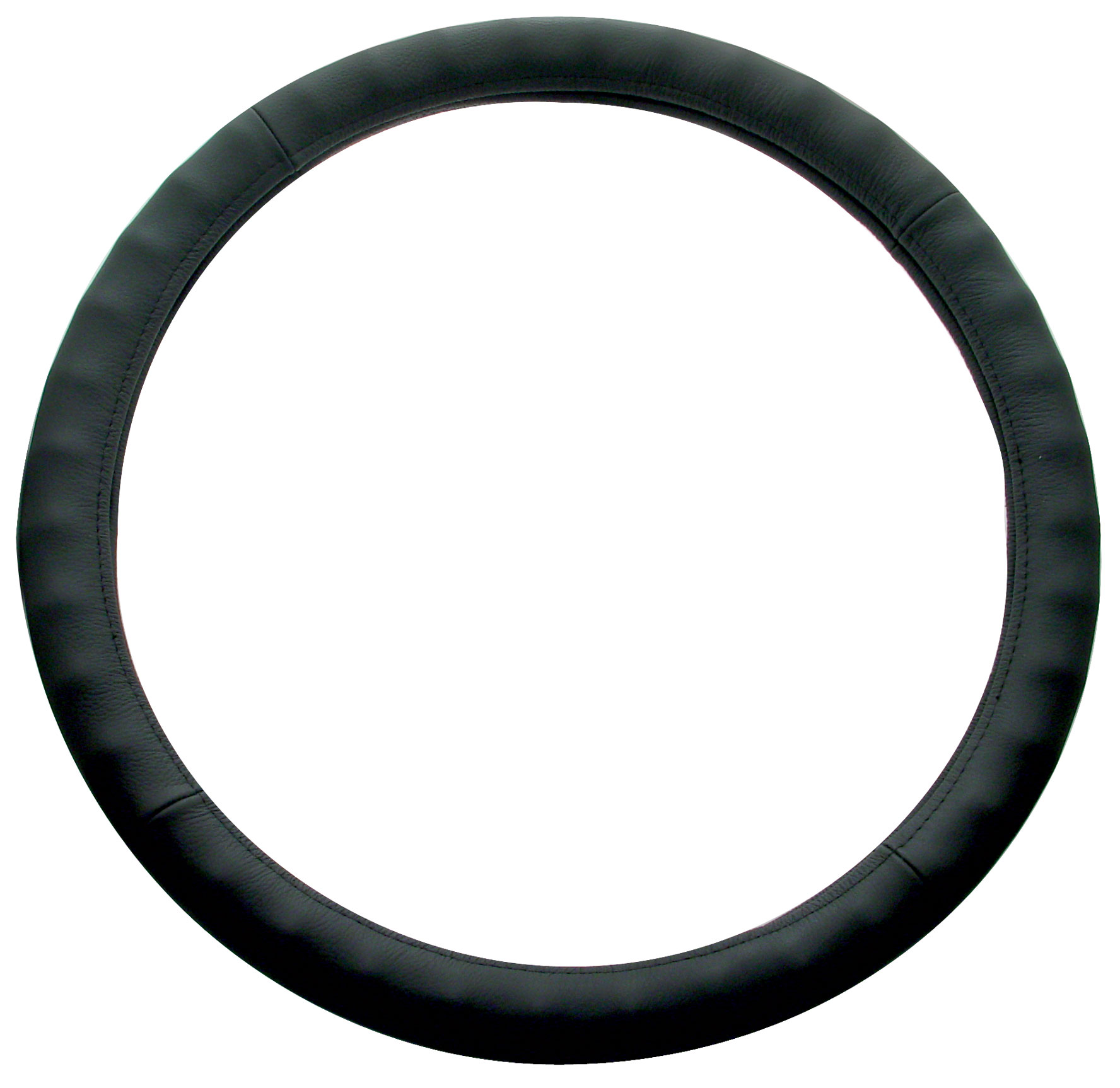 18" Leather Steering Wheel Cover - Black