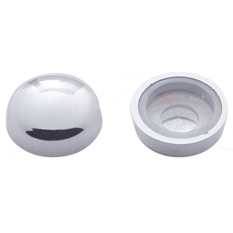 Chrome Plastic Snap-On Cap - Size 14/14 Screw