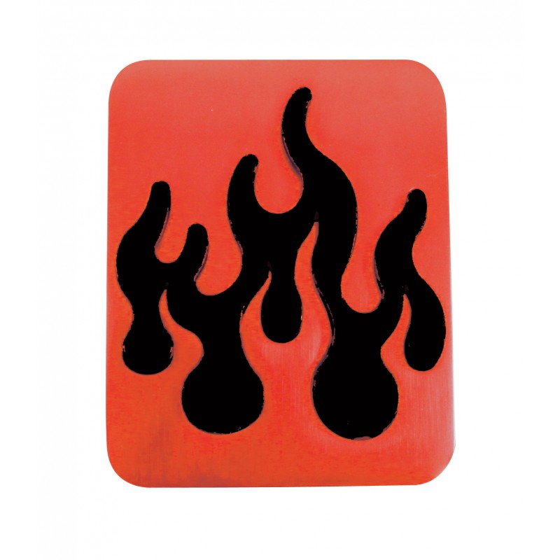 Anodized Red Aluminum Peterbilt Replacement Flame Pedal - Clutch