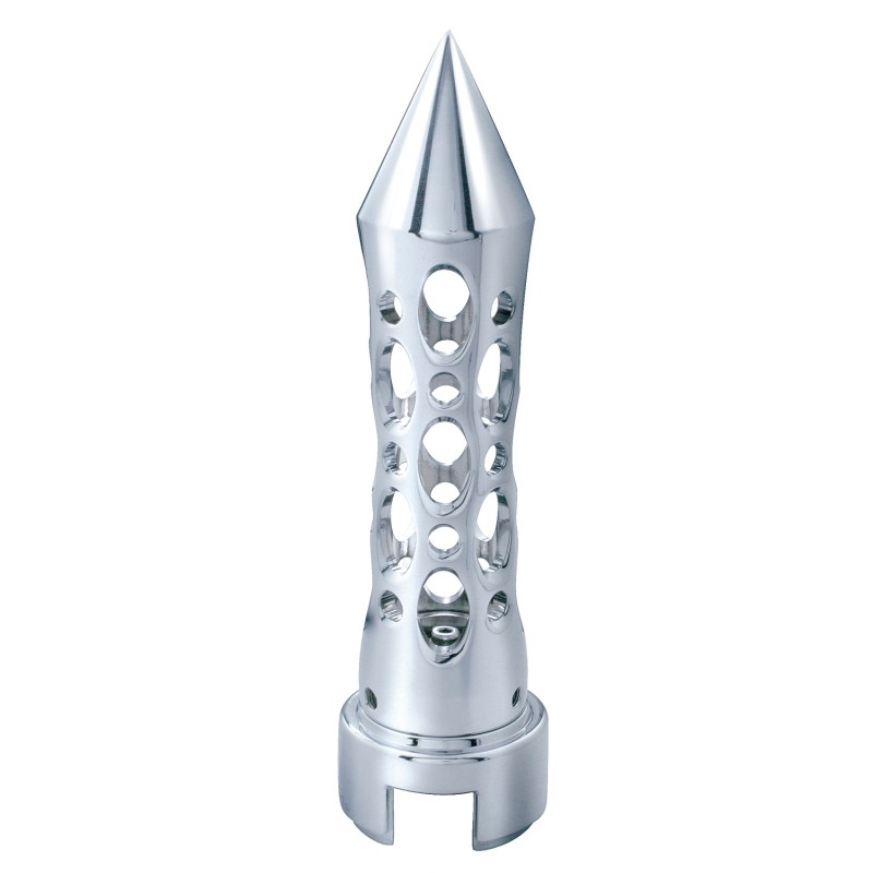 Chrome "Daytona" Spike Gearshift Knob With Mounting Adaptor - Vertical