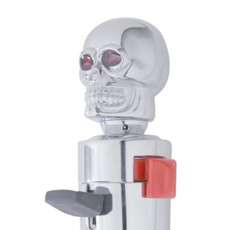 Chrome Skull Head Gearshift Knob With Mounting Adaptor