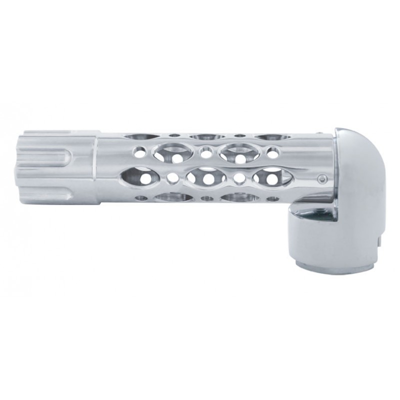 Chrome "Austin" Gun Cylinder Gearshift Knob With Mounting Adaptor - Horizontal