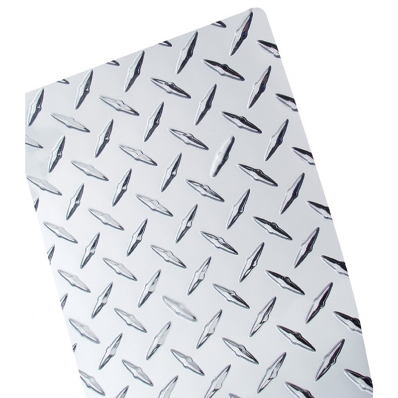 Chrome Plastic Deco Diamond Plate - 24" X 47"