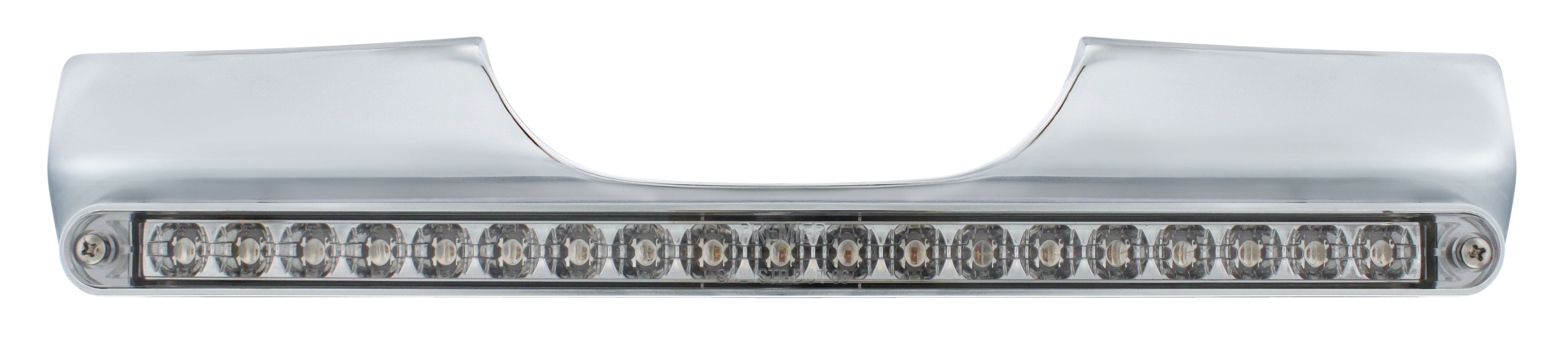 Motorcycle Rear Turn Signal Bar With 19 Red Led Light Bar - Clear