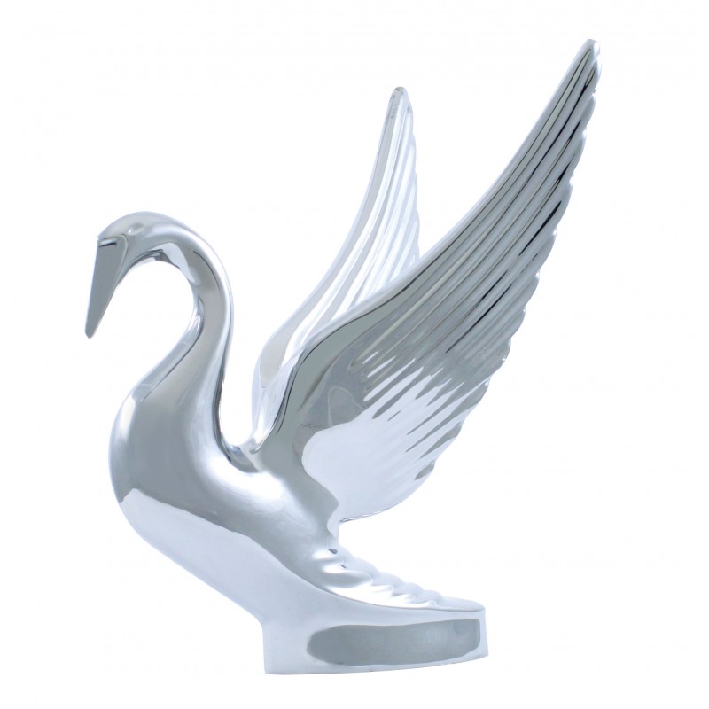 Chrome Hood Ornament - Swan