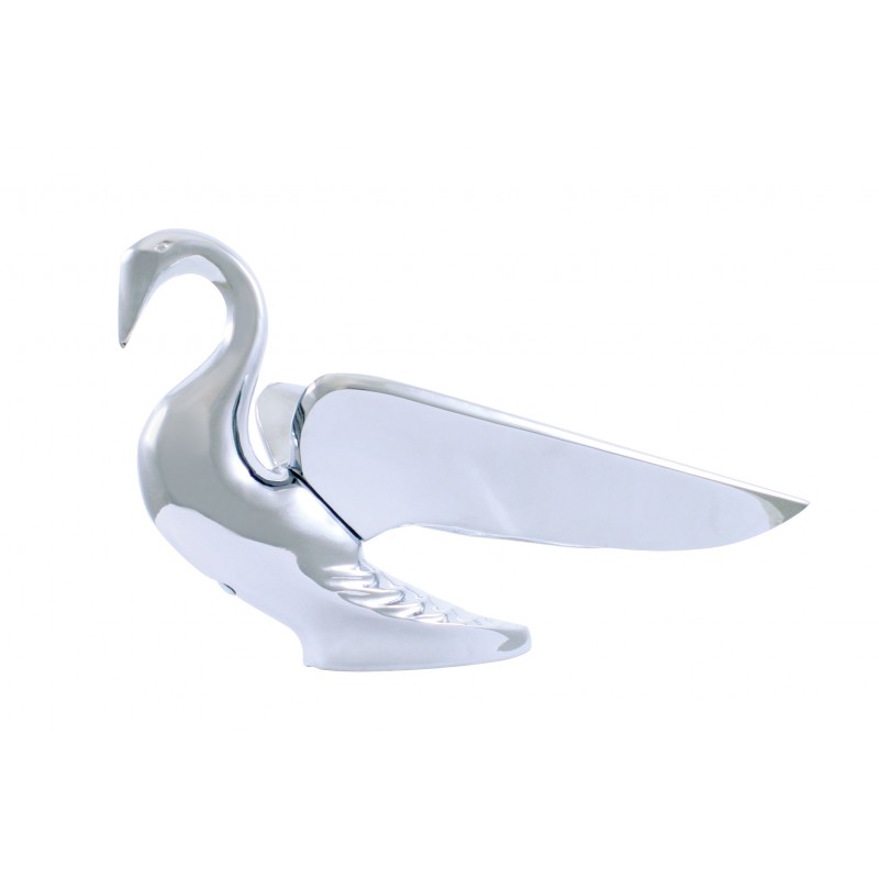 Chrome Hood Ornament - Swan Wonder Wing