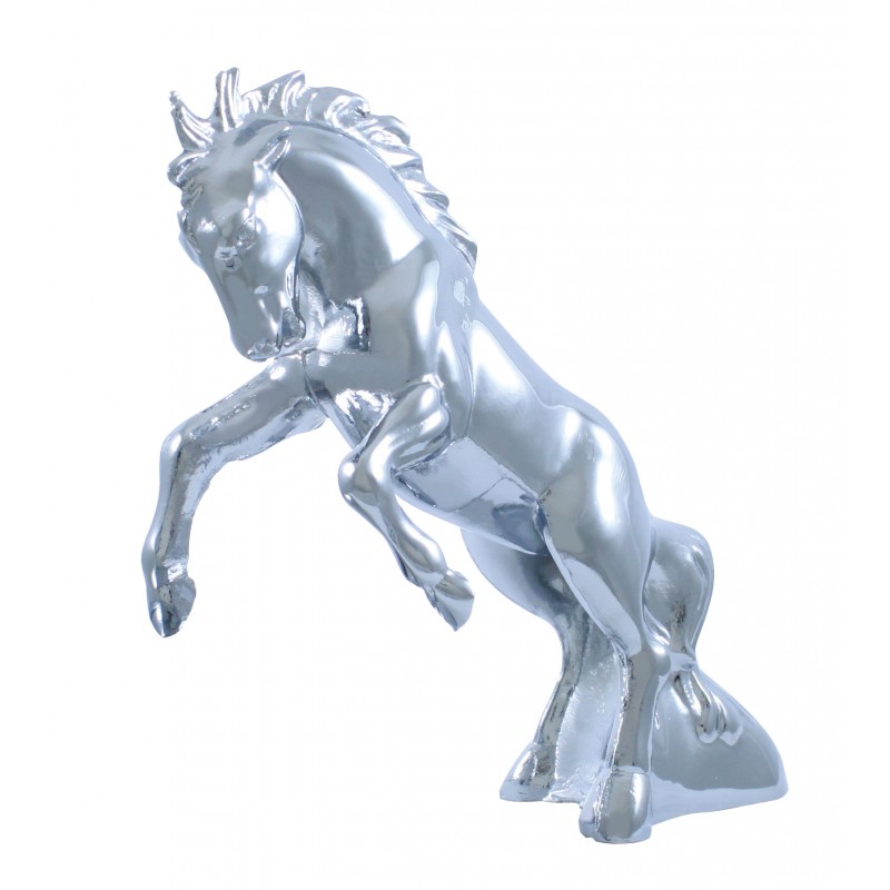 Chrome Hood Ornament - Fighting Stallion