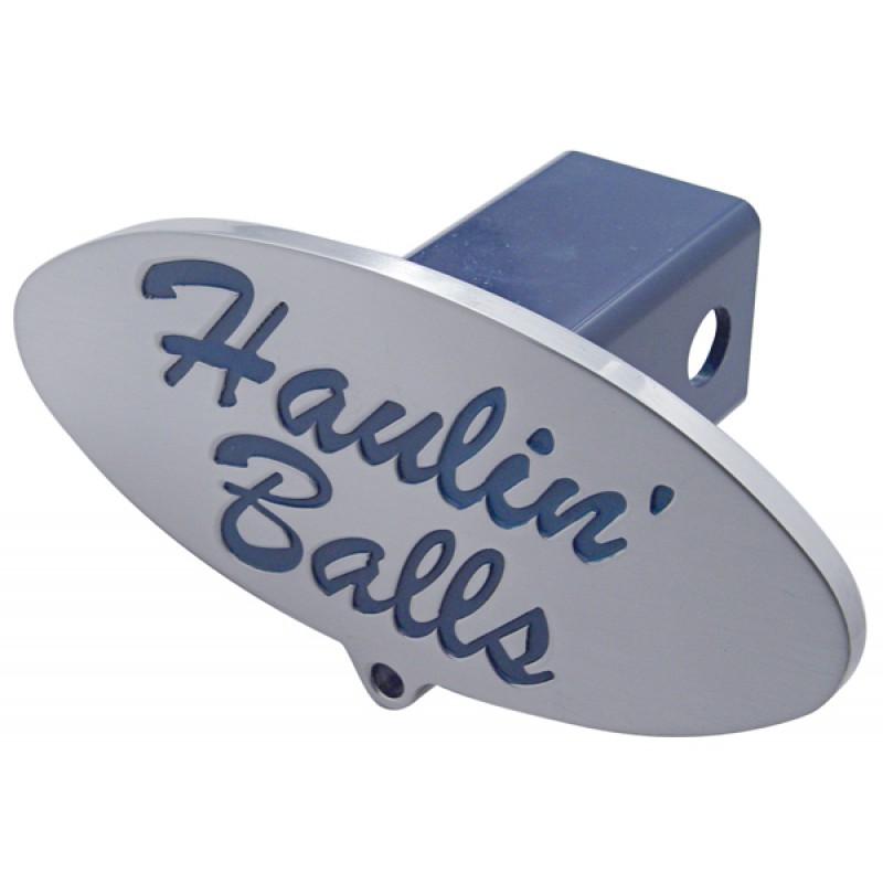 Aluminum "Haulin' Balls" Logo Hitch Cover