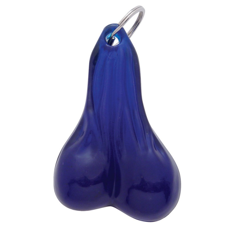 Plastic Medium Balls Novelty Key Chain - Blue