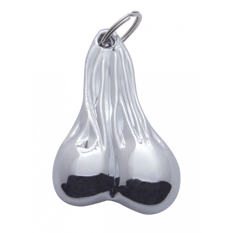 Chrome Plastic Medium Balls Novelty Key Chain