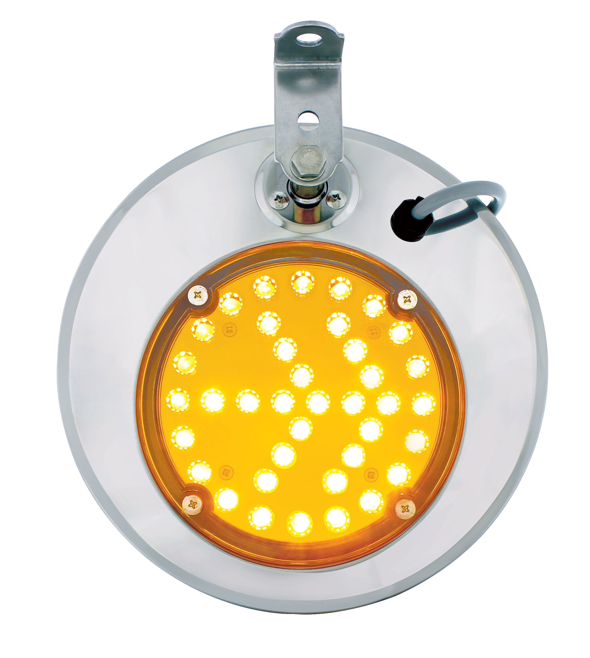 Stainless Steel 8 1/2" Convex Heated Mirror With Led - Driver