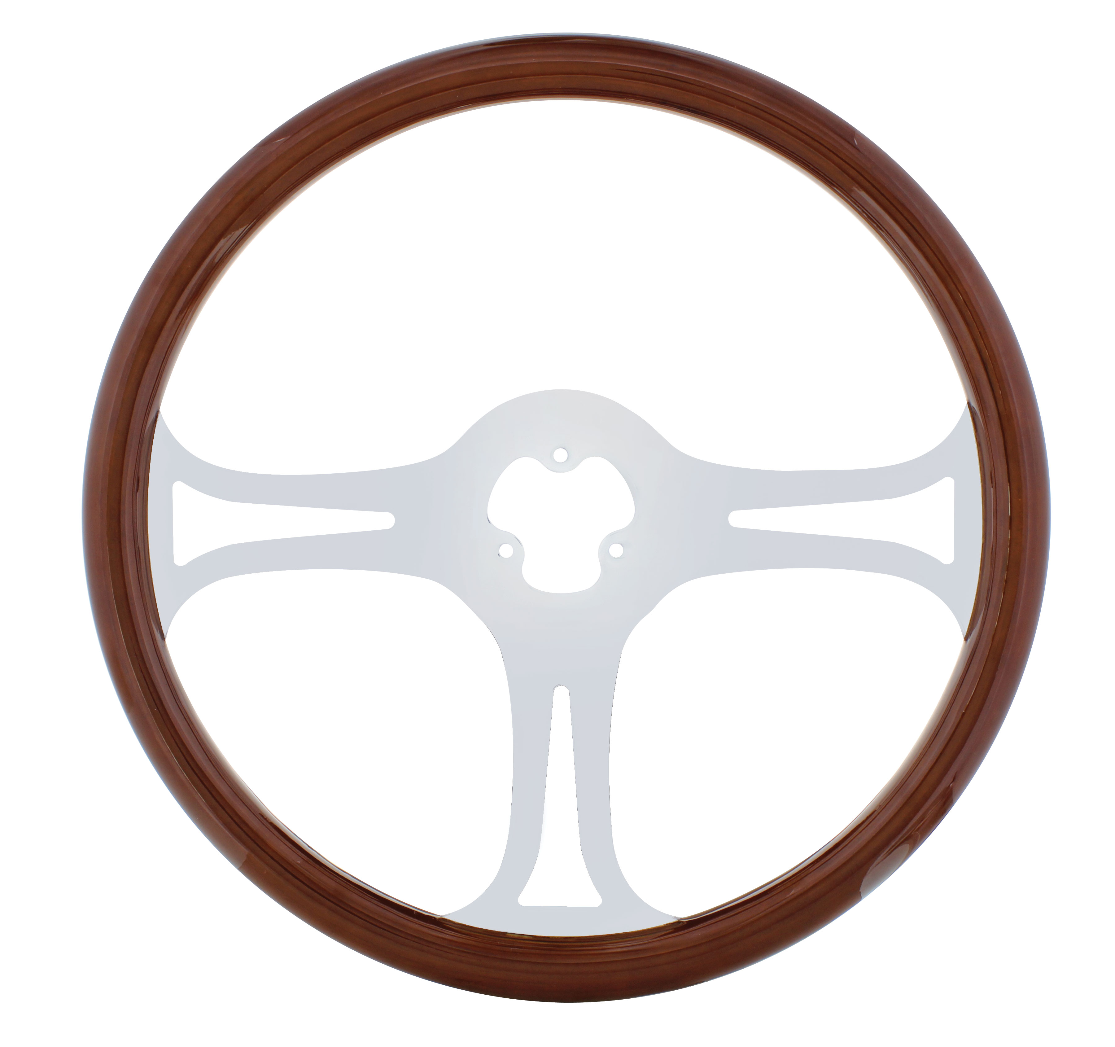 18" Chrome Steering Wheel - 3 Spoke "Blade"