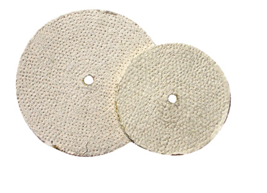 8" White Sisal/Cloth Buffing Wheel Pad