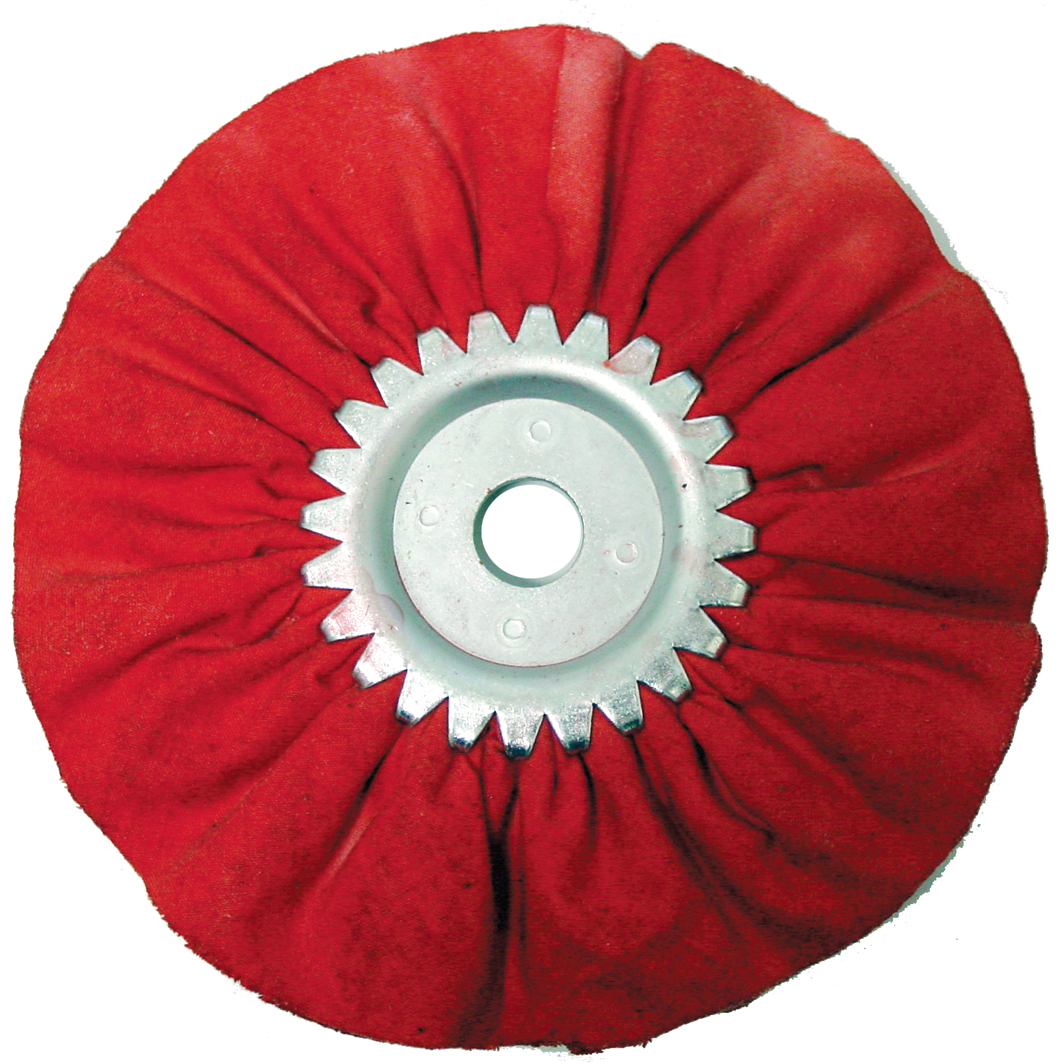 6" Red Resin - Treated Buffing Pad - 12 5/8 Ply. & 1/2" Arbor