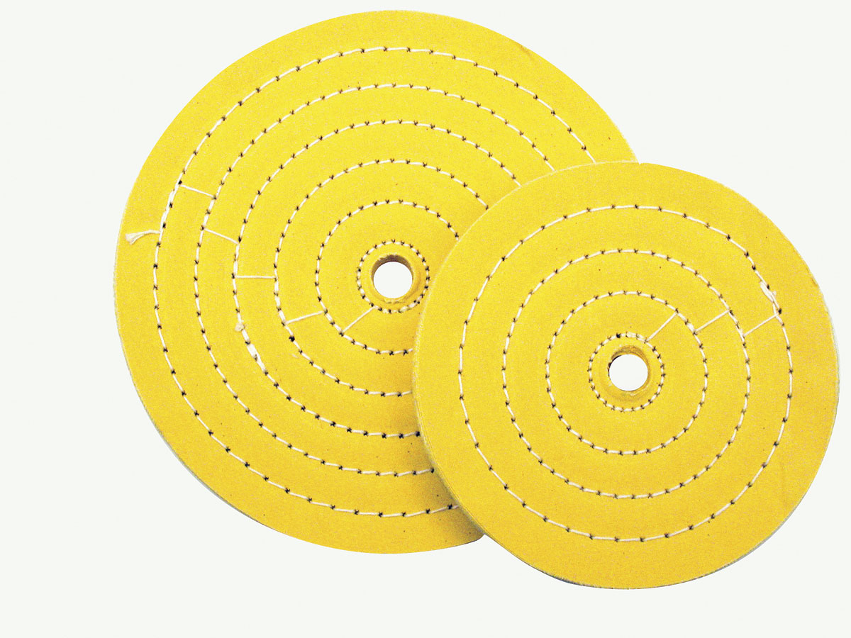 6" Yellow Treated Muslin Buff Wheel