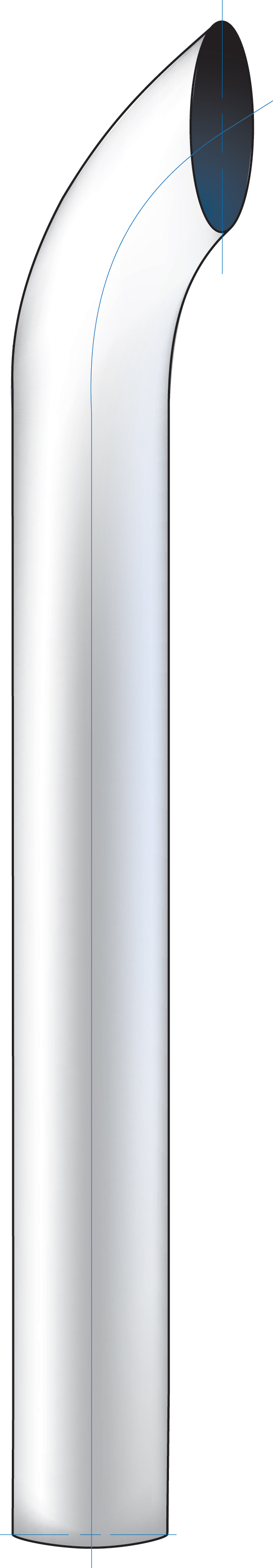 Curved Exhaust, 5" Dia., 36" L