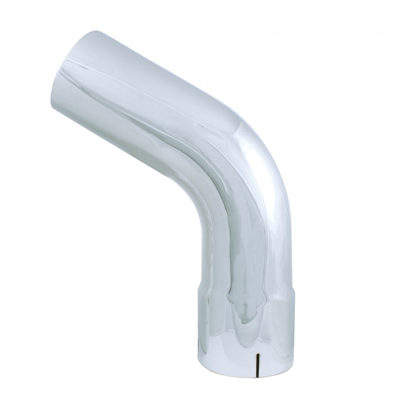 Chrome 60 Angled Expended Elbow, 5" I.Dia., 5" O.Dia. - 10" X 10" Diameter