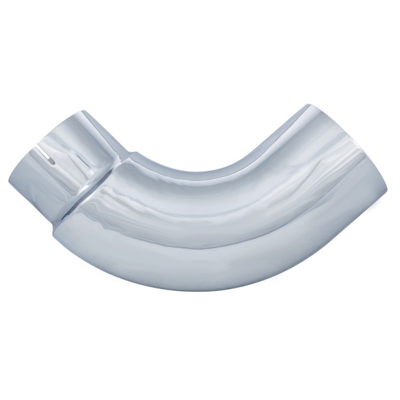 Chrome 90 Angled Expended Elbow, 6" O.Dia., 5" I.Dia. - 13" X 13" Diameter