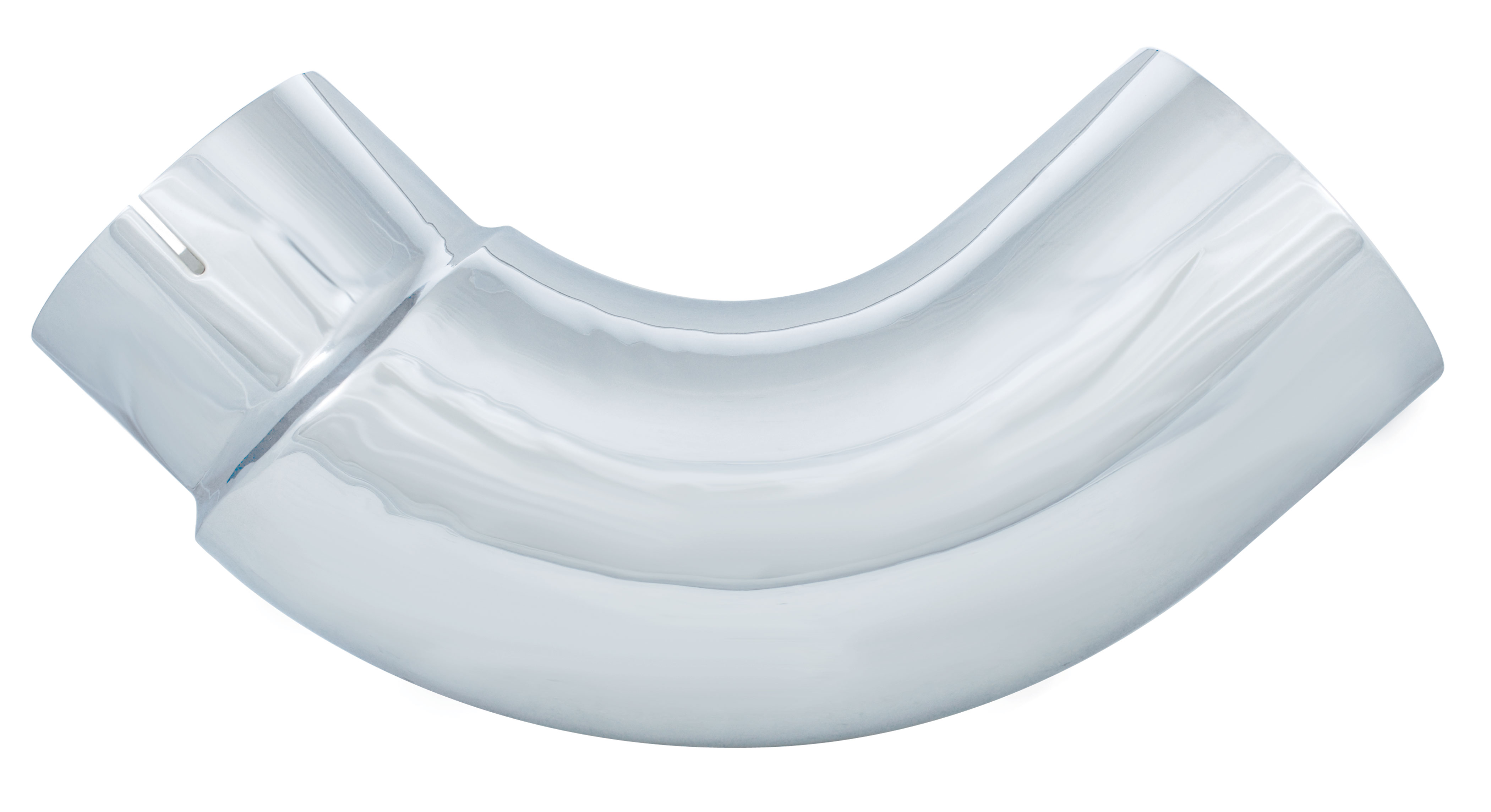 Chrome 90 Angled Expended Elbow, 7" O.Dia., 5" I.Dia. - 24" X 24" Diameter