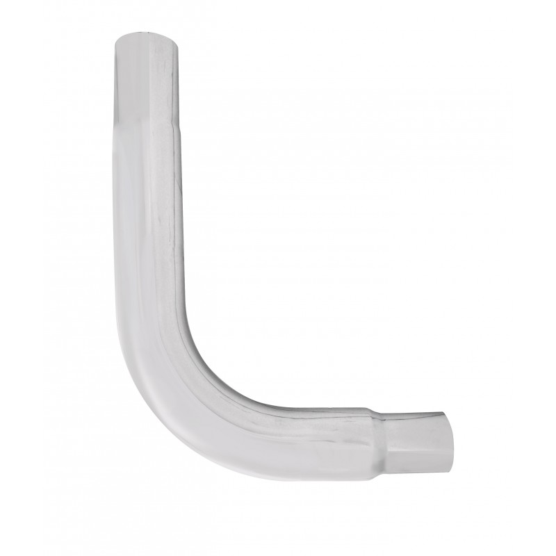 Chrome Exhaust Elbow Replacement, 90 Angled, Reducing 6"-5" O.Dia., 35 1/2" X 24 1/2"