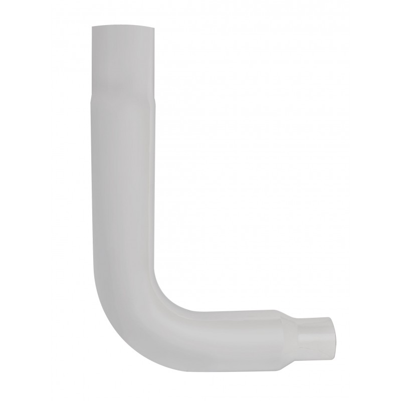 Chrome Exhaust Elbow Replacement, 90 Angled, Reducing 7"-5" O.Dia., 35 1/2" X 24 1/2"