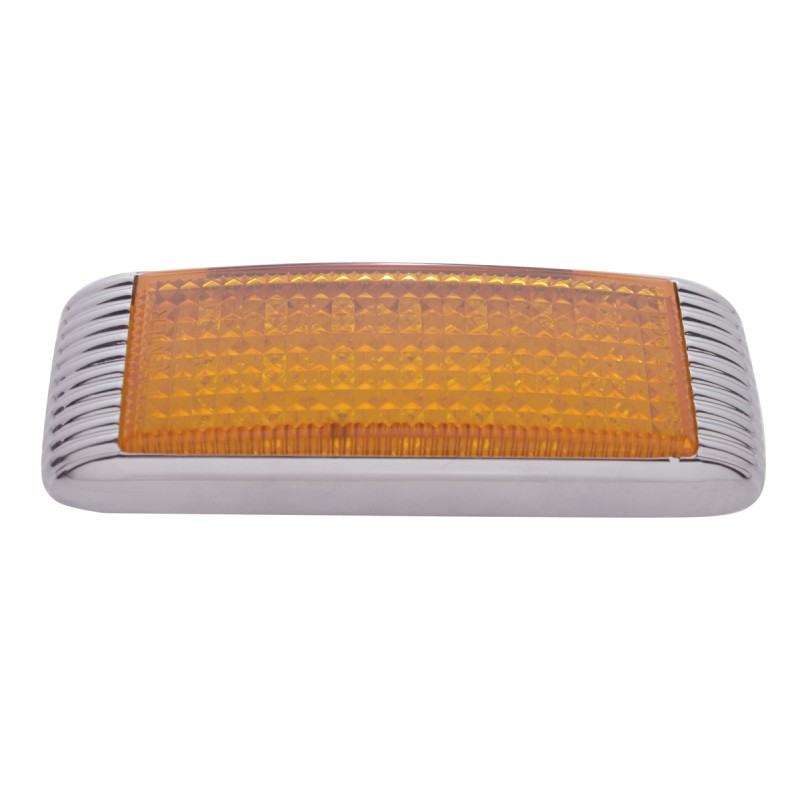 21 Amber Led Flush Mount S/T/T & P/T/C Light With Bezel - Amber Lens