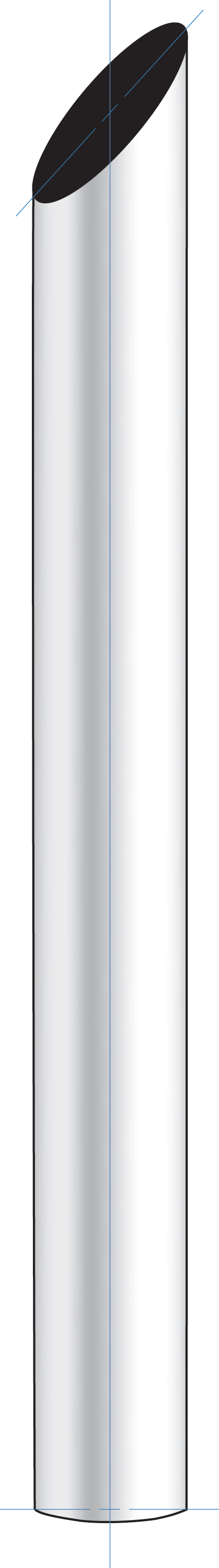 Mitred Exhaust, 5" Dia., 24" L