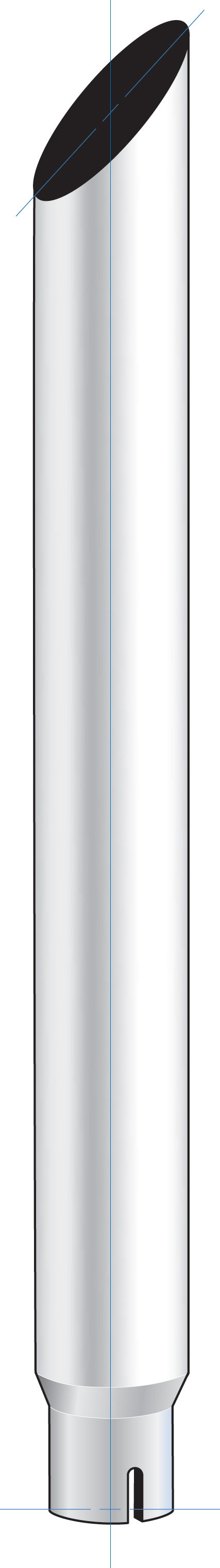 Mitred Exhaust, Reducing 6"-5" I.Dia., Bottom, 108"L