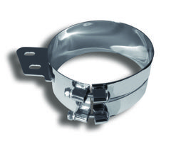 8inch Wide Chrome Stainless Steel Clamp, with Angled Mounting Plate