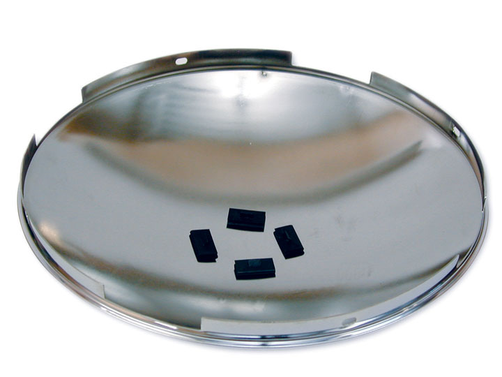 Stainless Steel Front Hubcap with 4 Notches